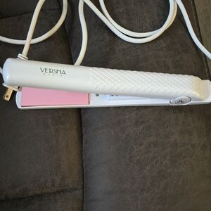 White & Pink Ceramic Mini Hair Straightener